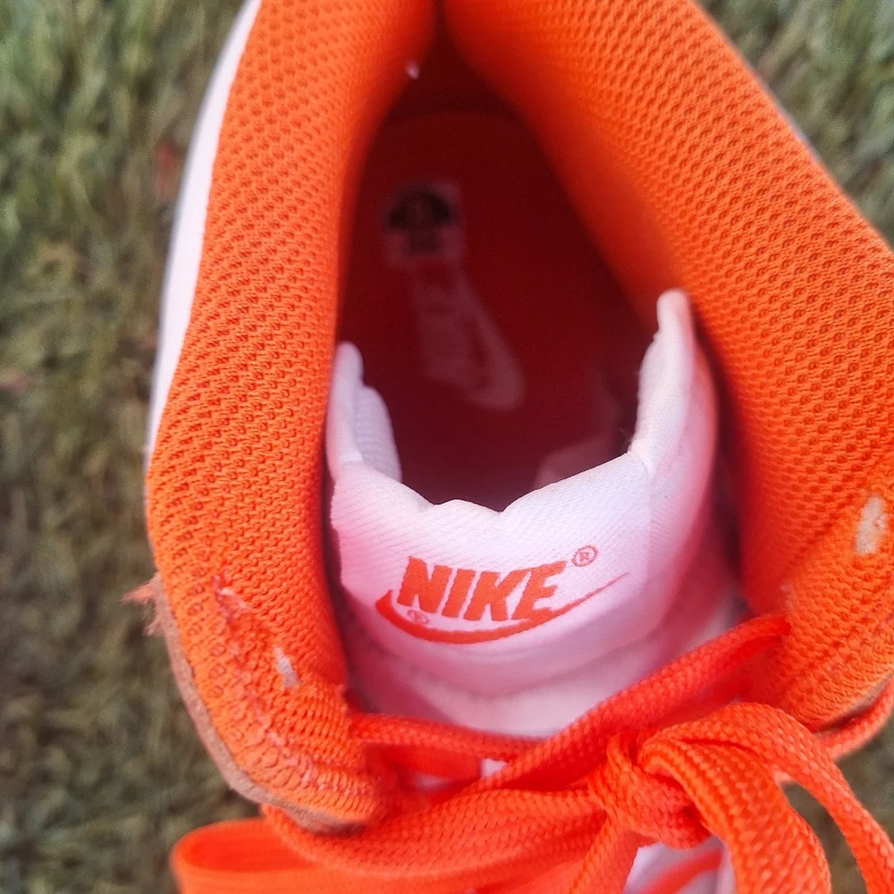 Nike Dunk Syracuse High Top 12 Men's Orange Blaze and White Sneakers DD1399-101 - Picture 11 of 14